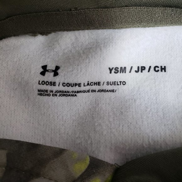 Boys' Under Armour Fleece Printed Cloud Hoodie Green - Picture 5 of 7